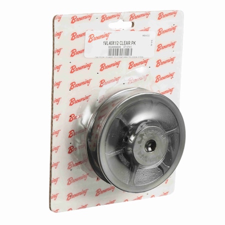 Browning 1 Groove Cast Iron Finish Bore FHP Variable Pitch Sheave Clear Pack 1VL40X1/2 CLEAR PK